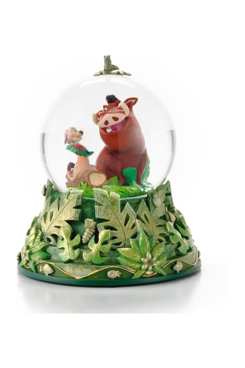 Light Gray Hallmark Disney Timon and Pumbaa Water Globe