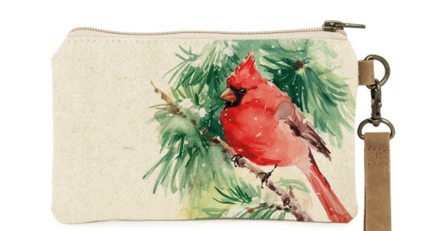 Light Gray Cotton Curls Christmas Wristlet