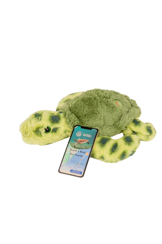 Dark Khaki Fahlo The Journey Sea Turtle Tracking Plush