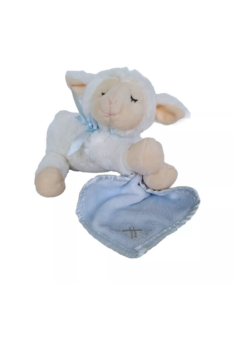 Dark Gray Plush Pray with me Little Lamb