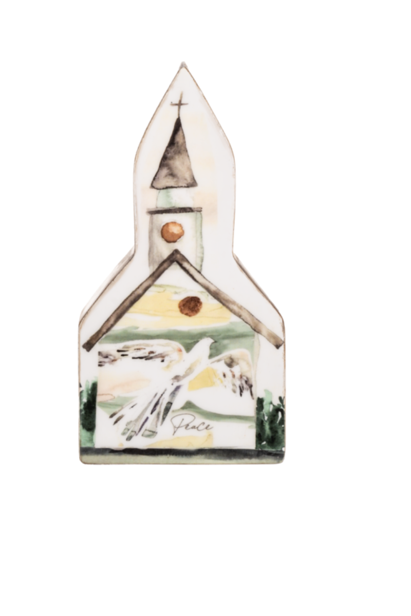 Light Gray Watercolor Church Art Block