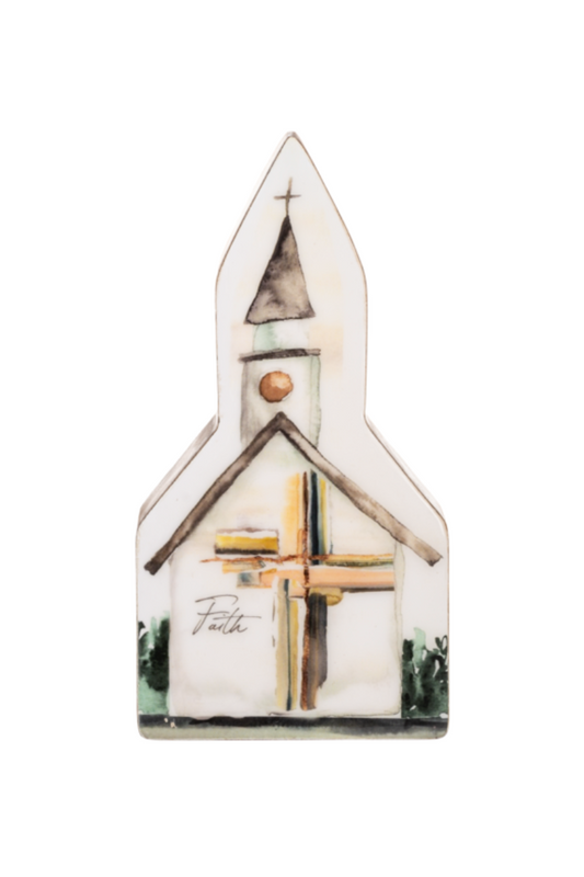 Light Gray Watercolor Church Art Block