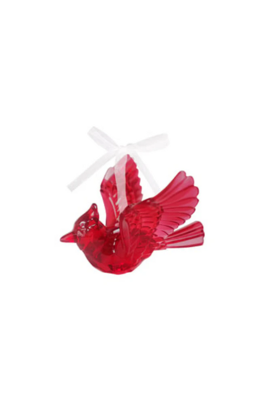 Misty Rose 3.5" Acrylic Cardinal Ornament