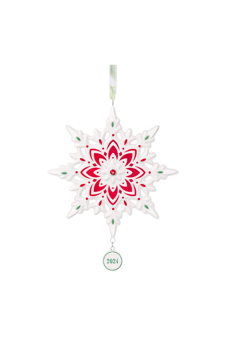 Beige 2024 Ornament-Snowflake