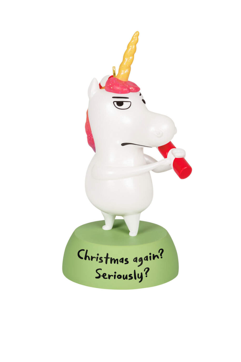 Light Gray 2024 Ornament - Meh Unicorn