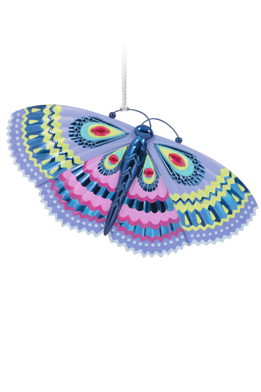 Dark Gray 2024 Ornament - Brilliant Butterflies