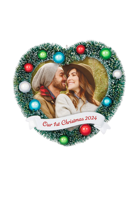 Gray 2024 Ornament - Our 1st Christmas Photo Frame