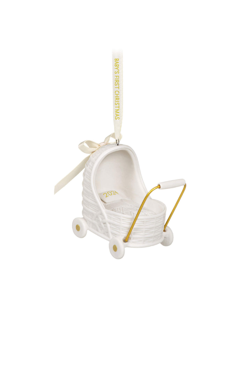 Light Gray 2024 Ornament - Baby's First Christmas