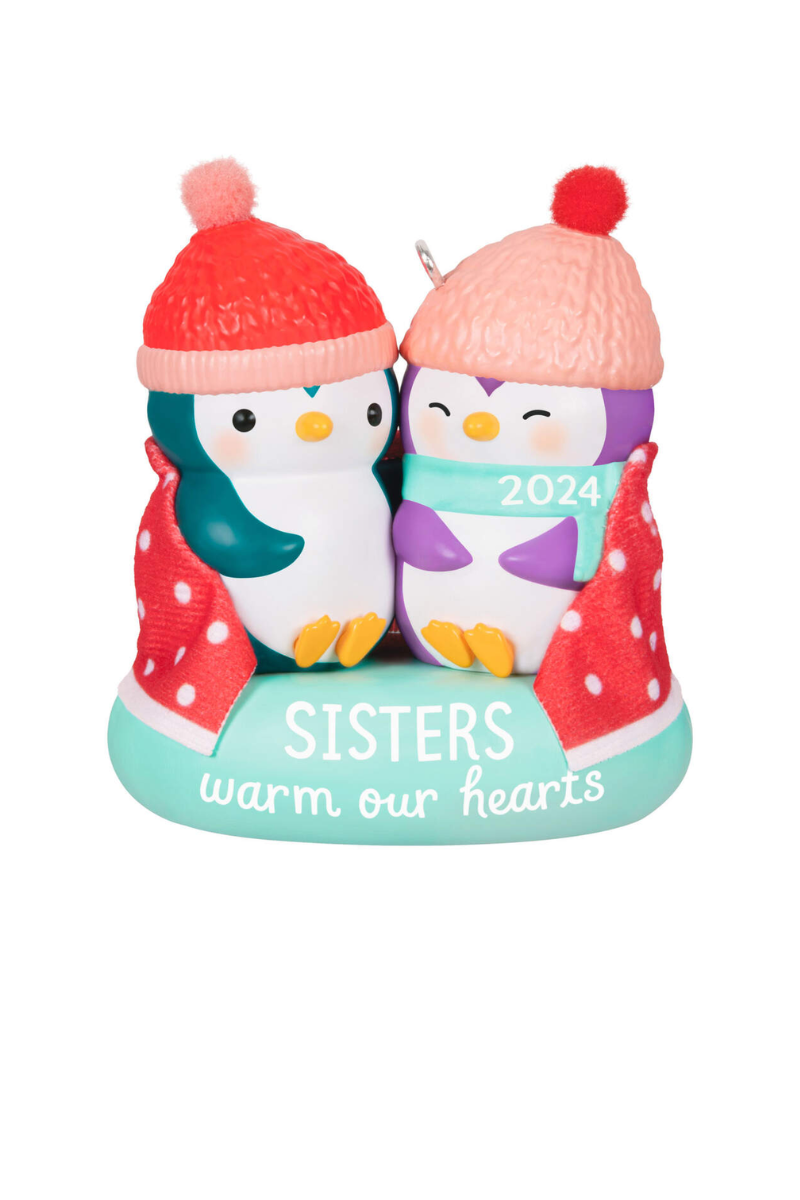 Light Gray 2024 0rnament - Sisters Warm Our Hearts