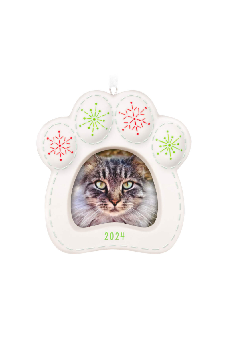 Beige 2024 Ornament - Pretty Kitty Porcelain Photo Frame