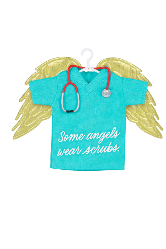 Tan 2024 Ornament - Some Angels Wear Scrubs