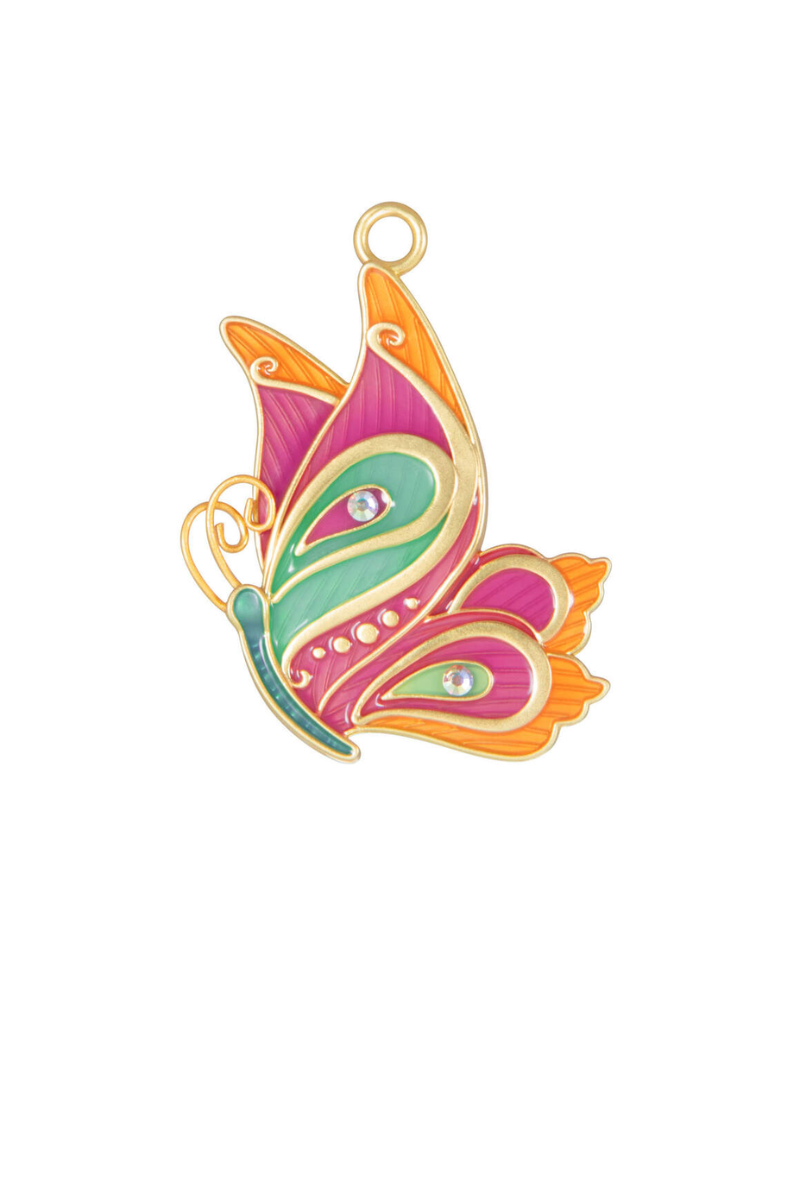 Tan 2024 Ornament - Mini Petite Paisley Butterfly