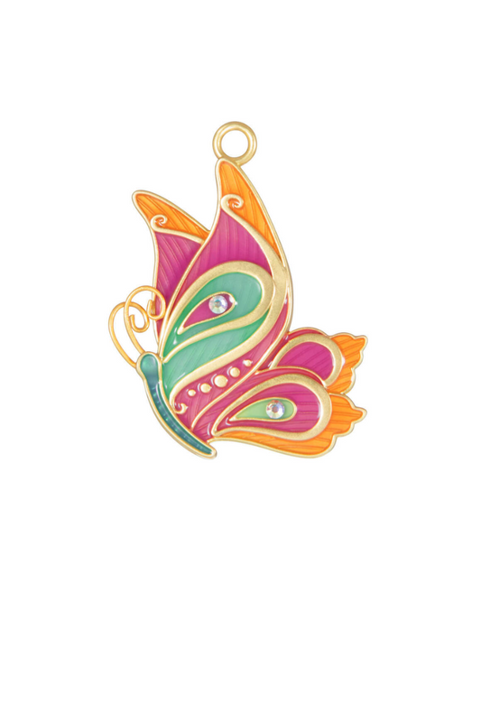 Tan 2024 Ornament - Mini Petite Paisley Butterfly