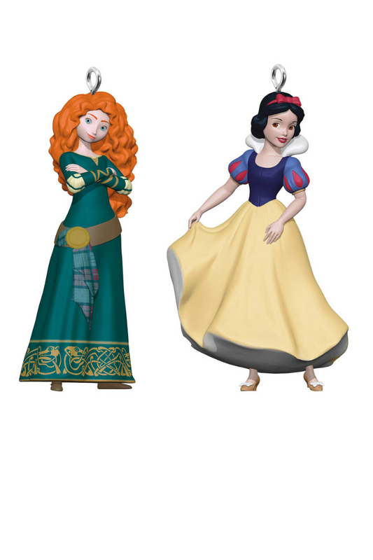 Dark Slate Gray 2024 Ornament - Mini Princess Merida and Snow White (Set of 2)