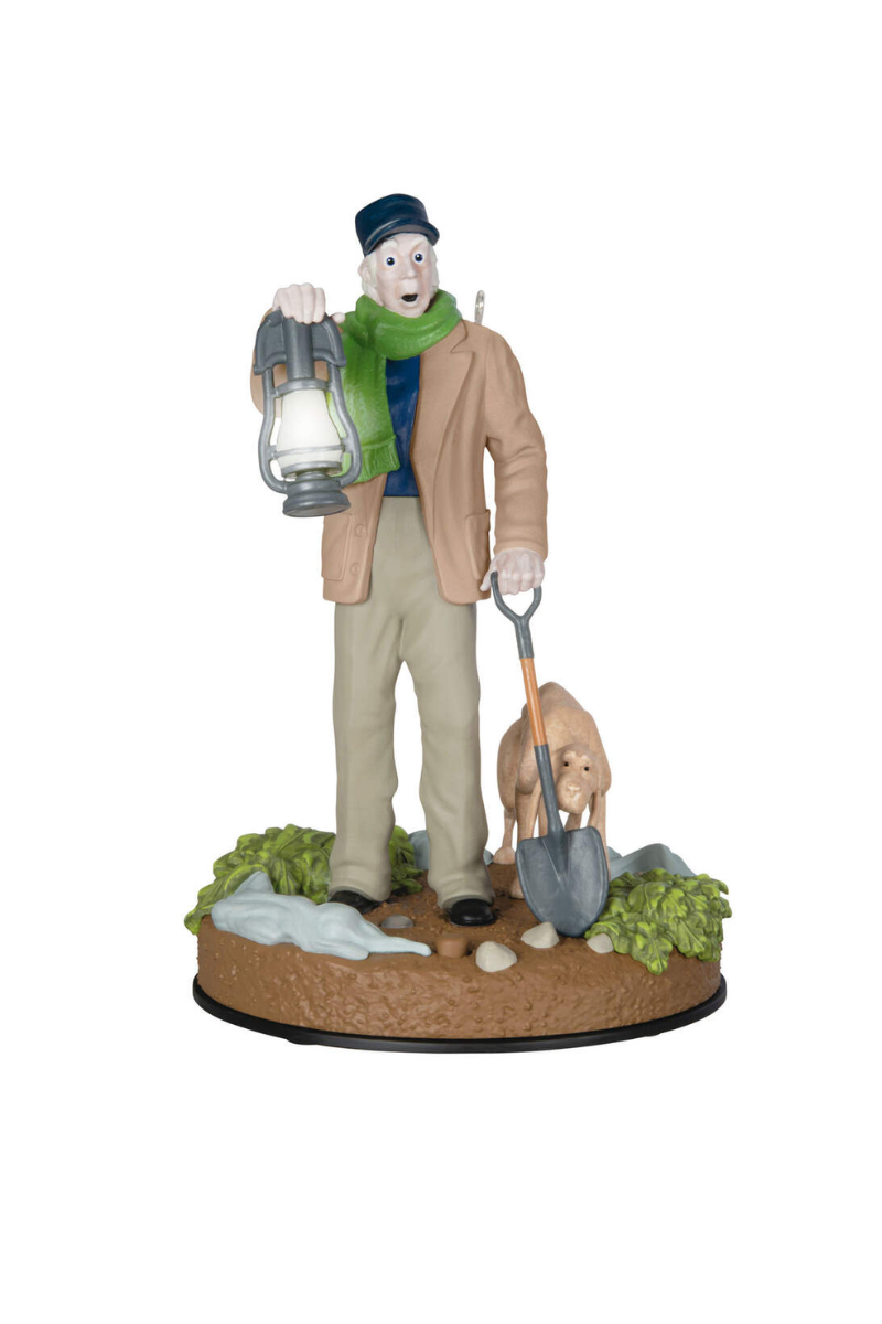 Rosy Brown 2024 Ornament - The Caretaker and His Dog