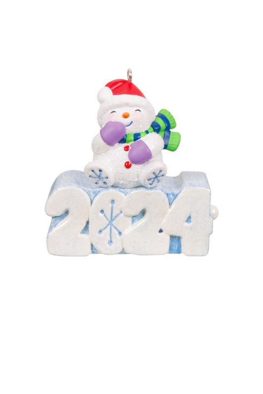 Light Gray 2024 Ornament - Mini A Snowy 2024