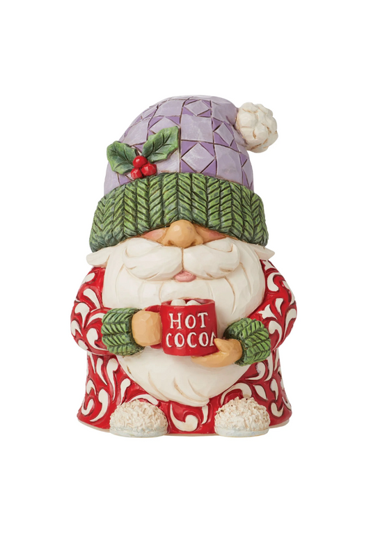 Gray Jim Shore Hot Cocoa Gnome