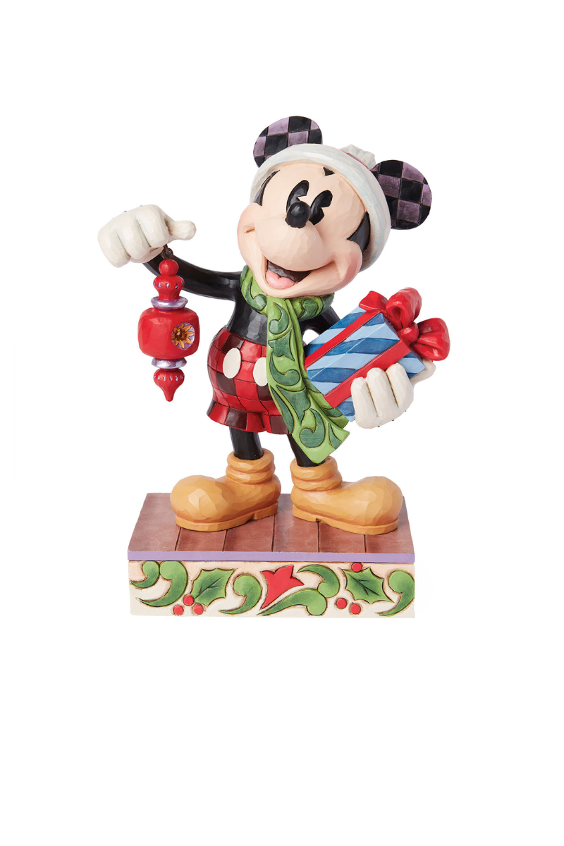 Rosy Brown Jim Shore Disney Mickey Mouse Holiday Limited Edition Figurine