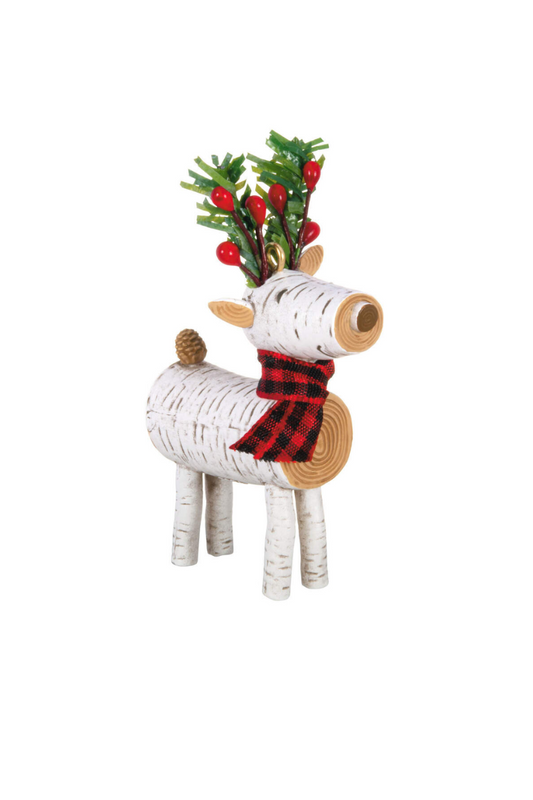 Light Gray 2024 Ornament - Birch Reindeer