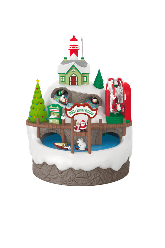 Gray 2024 Ornament - Santa's Seaside Carnival Musical Ornament with Light and Motion