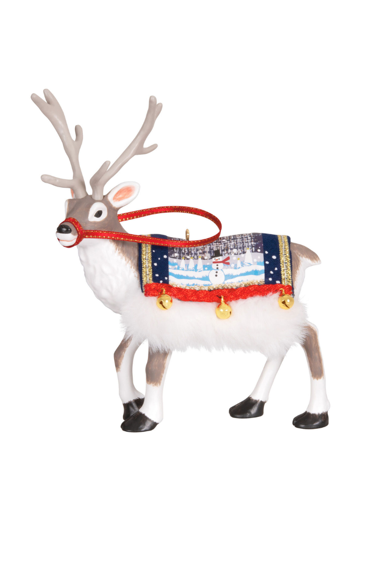 Light Gray 2024 Ornament - Father Christmas Reindeer