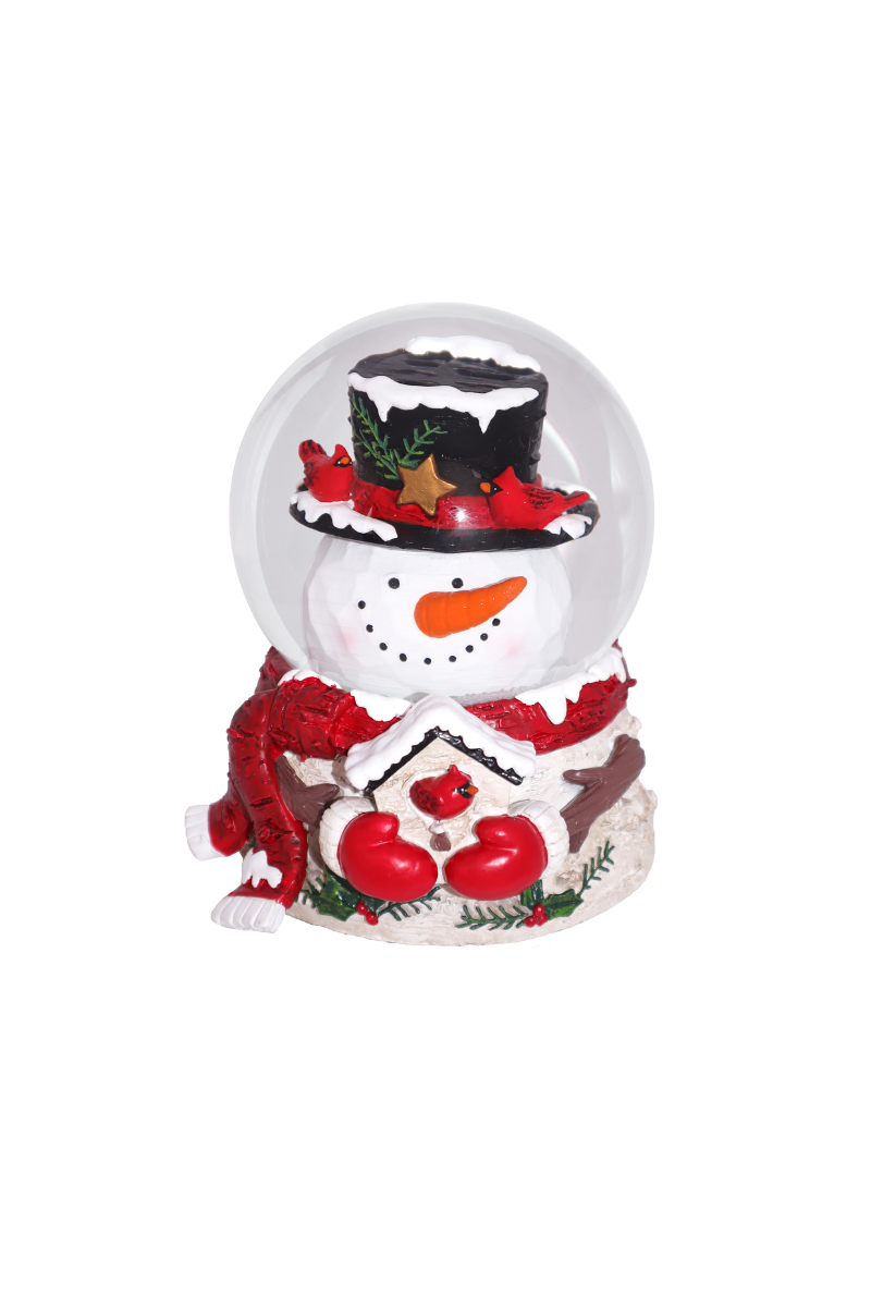 Light Gray 100MM Musical Winter Wonders Water Globe - Snowman