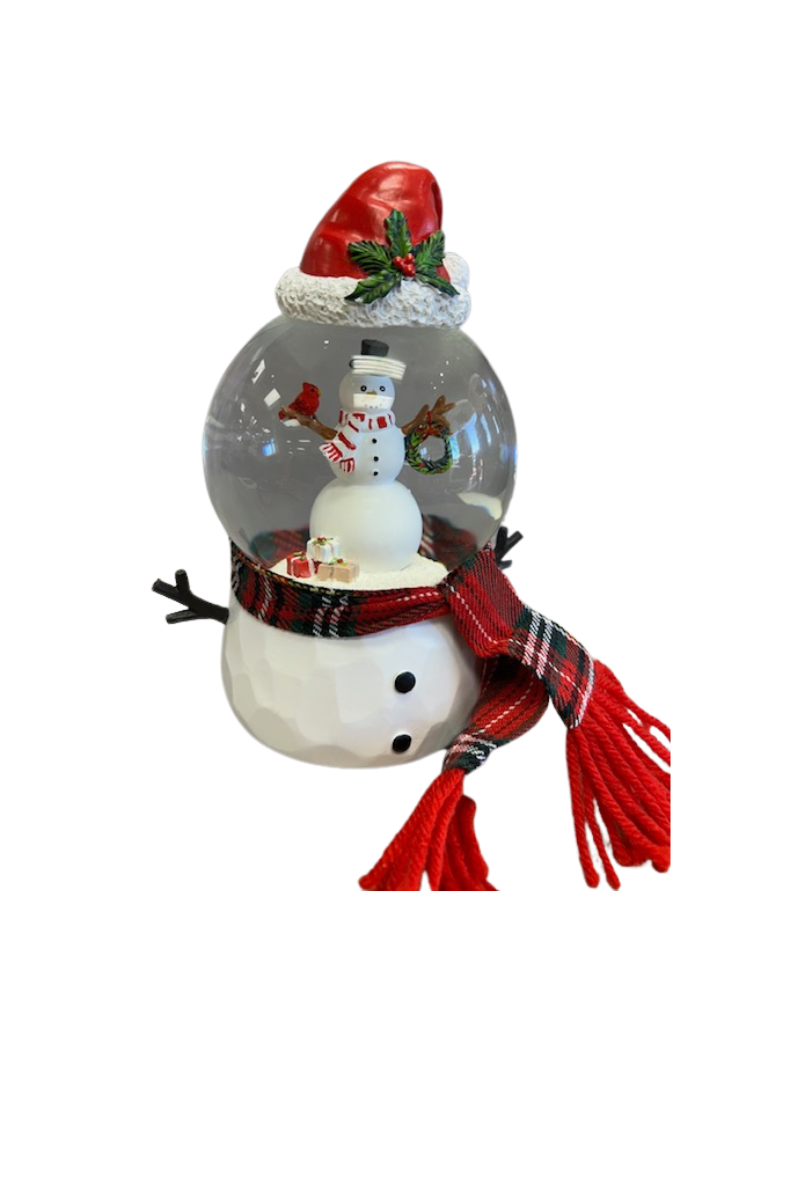 Dim Gray 100MM Musical Building a Snowman Water Globe