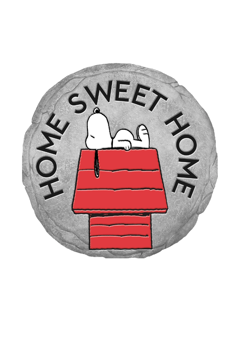 Dark Gray Peanuts Home Sweet Home Stepping Stone