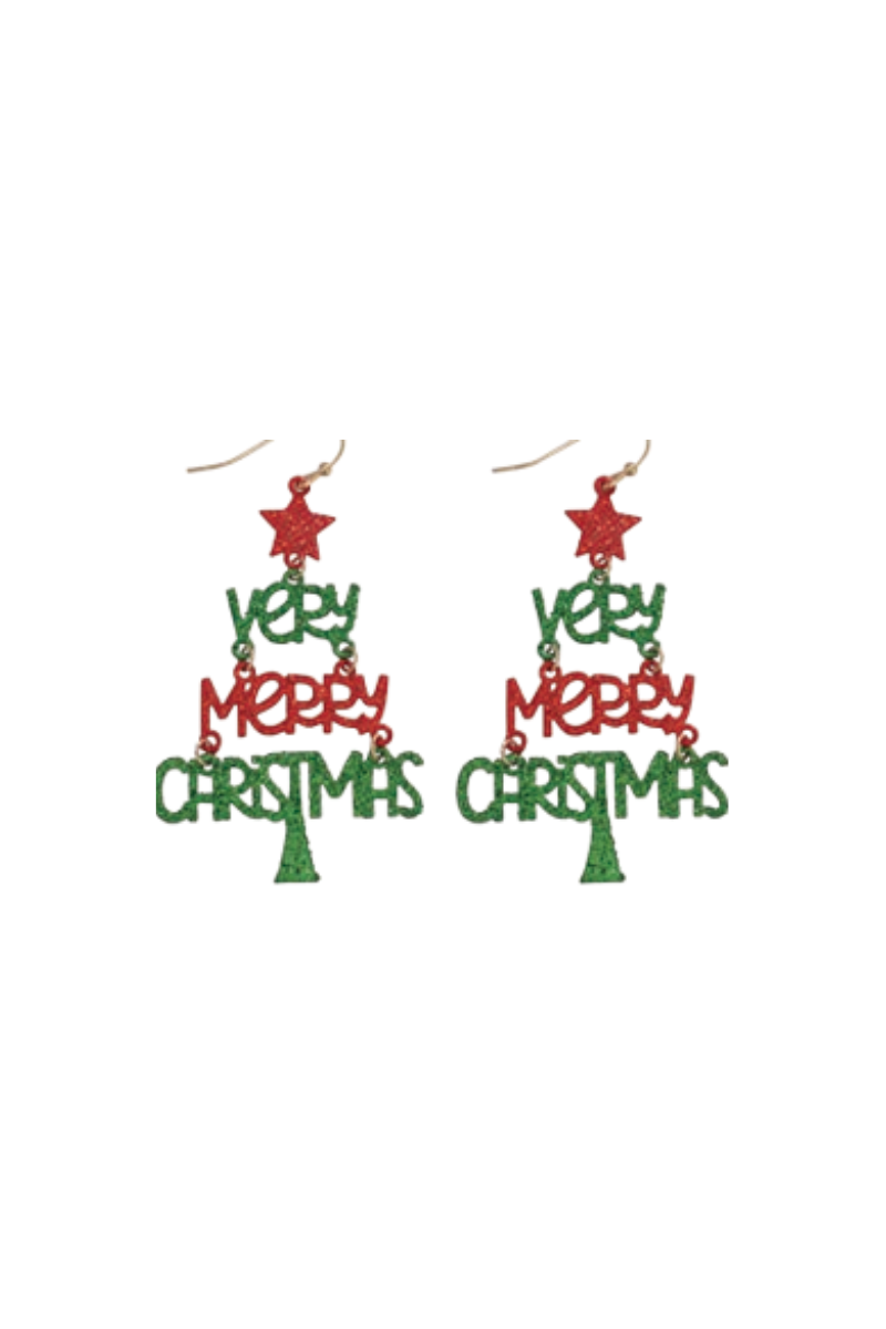 Dim Gray Periwinkle by Barlow - A Very Merry Christmas Earrings