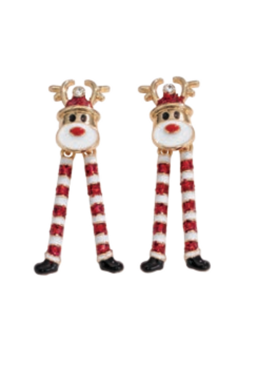 Gray Periwinkle by Barlow - Dancing Rudolph Earrings