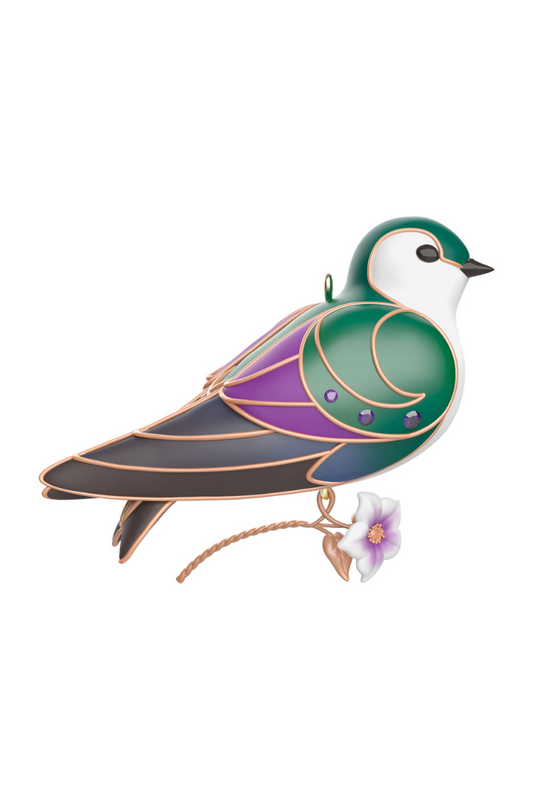 Gray 2024 Ornament The Beauty of Birds Violet-Green Swallow Ornament