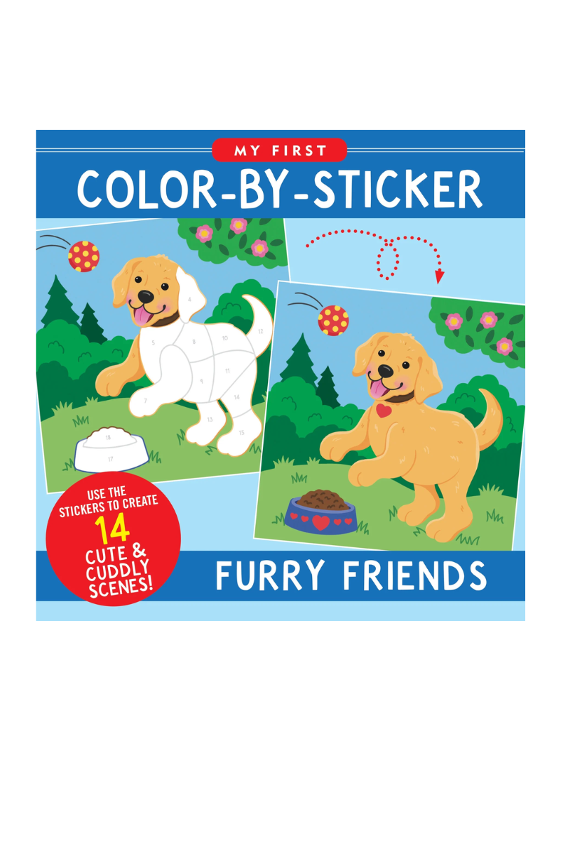 Gray My First Color-by-Sticker Book -- Furry Friends