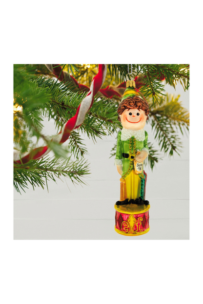 Dark Olive Green Buddy the Elf™ Glass Ornament