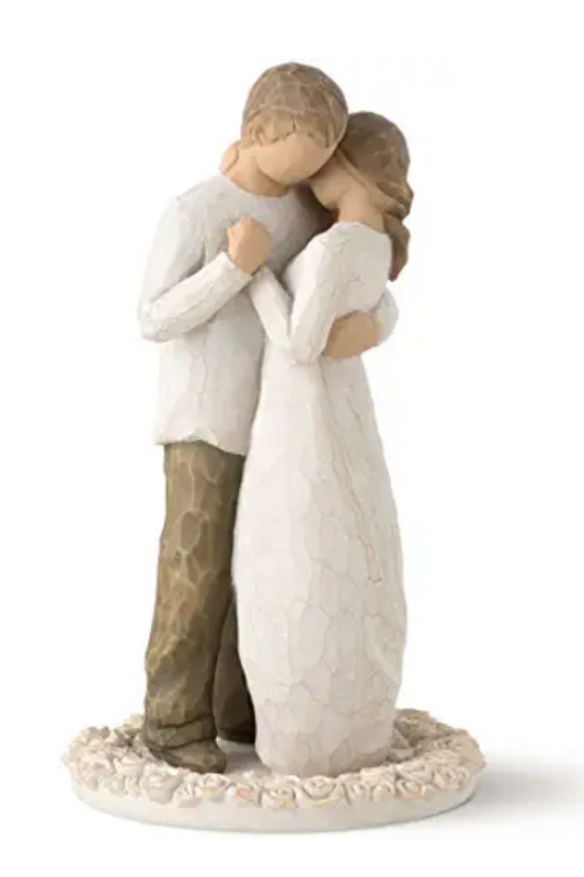 Light Gray Willow Tree Promise Cake Topper